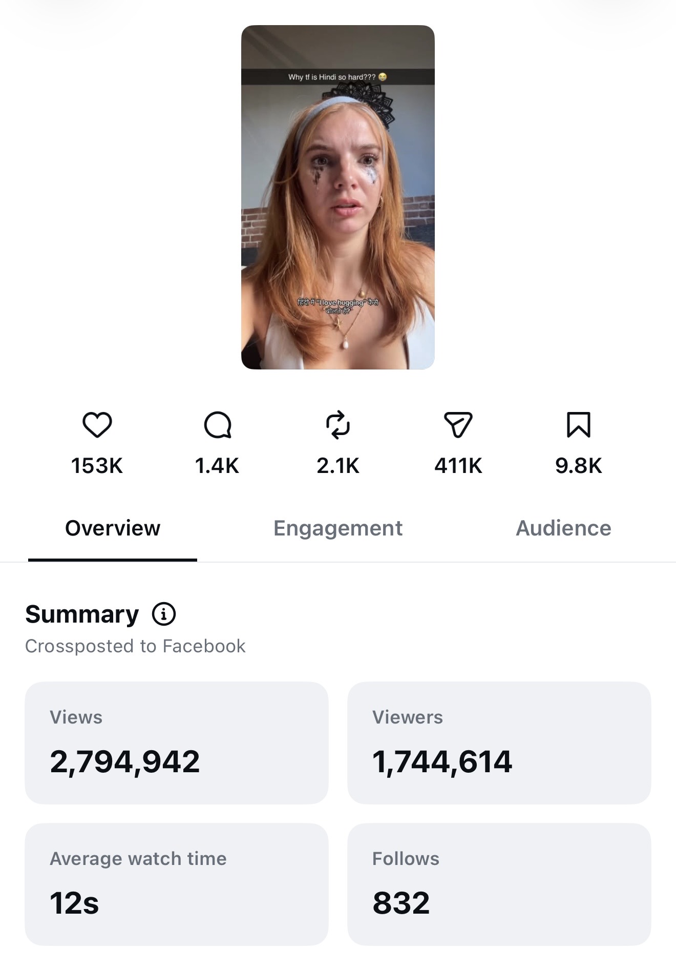 Results and reach screenshot